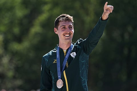 Men's mountain bike race bronze medallist Alan Hatherly, of South Africa